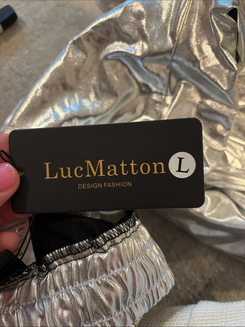 Luc matton nwt metallic